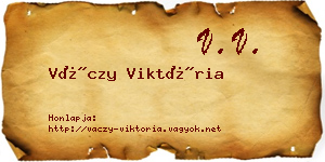 Váczy Viktória névjegykártya